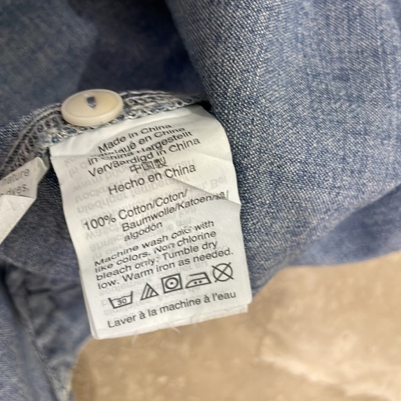 Madewell Chambray Classic Ex-Boyfriend Shirt in Mazzy Wash Size‎ XXS - Picture 7 of 12